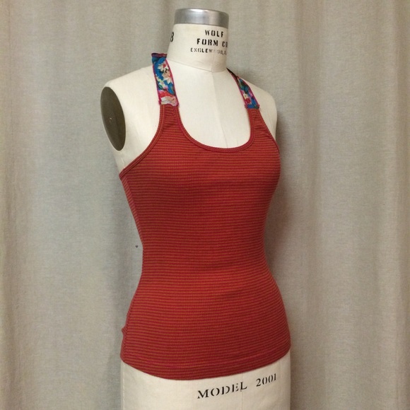 Free People FP One Striped Halter Ribbed Tank - Picture 1 of 4